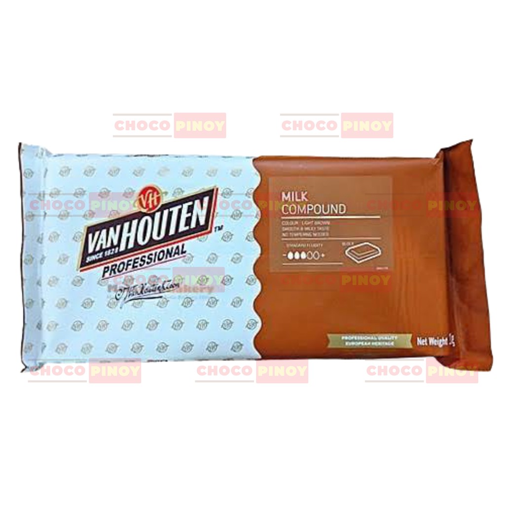 ♭van Houten Chocolate Compound 1 Kilo Semi Sweet Intense Dark Milk Chocolate White Compound 4759