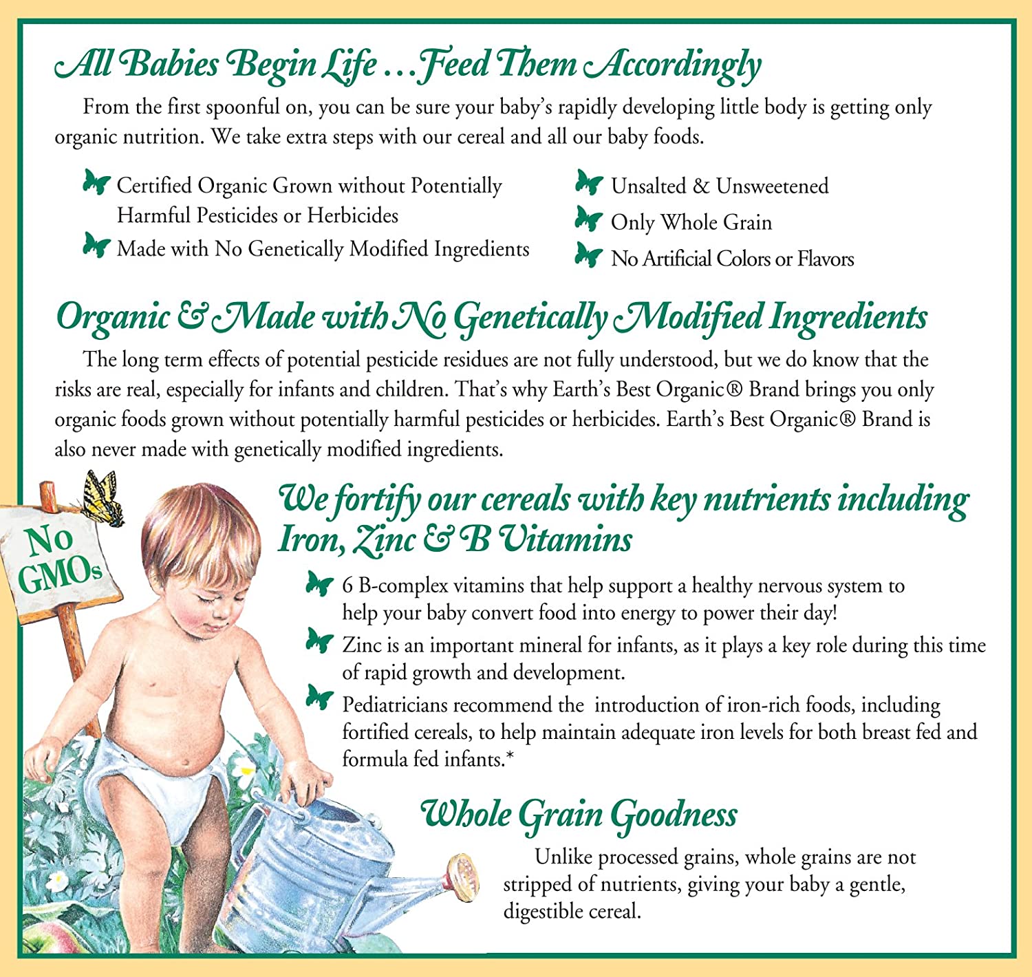 Earth's Best Healthiest Baby Cereal HiPP Organic 100% Oat