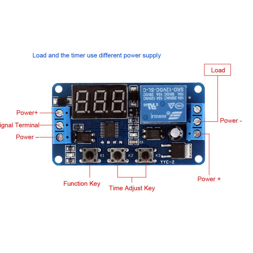 12V LED Display Automation Digital Delay Timer Control Switch Relay Module