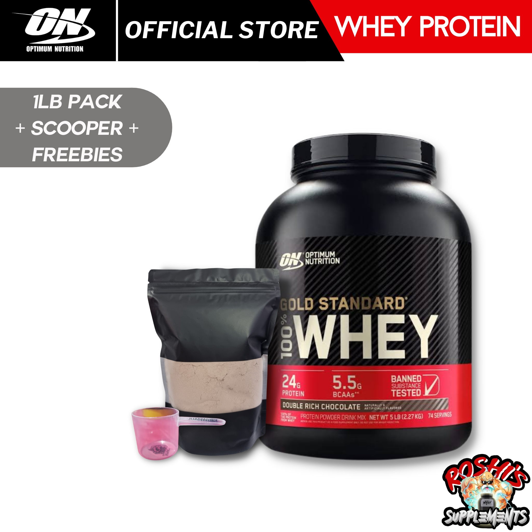 Optimum Nutrition Gold Standard 100 Whey (1LB/2LBS) Protein Powder