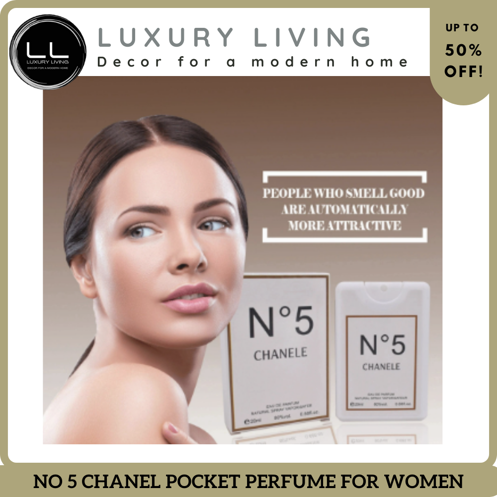 Luxury Living | No5 Chanel Pocket Perfume for Women - Mini Handy Travel Size  - 20ml (Flat Bottle Spray type) | Lazada PH