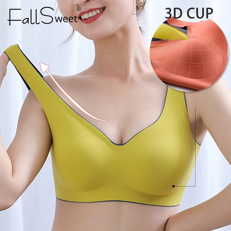 FallSweet 2 pcs/ lot Seamless Vest Bra for Women Wire Free Fitness