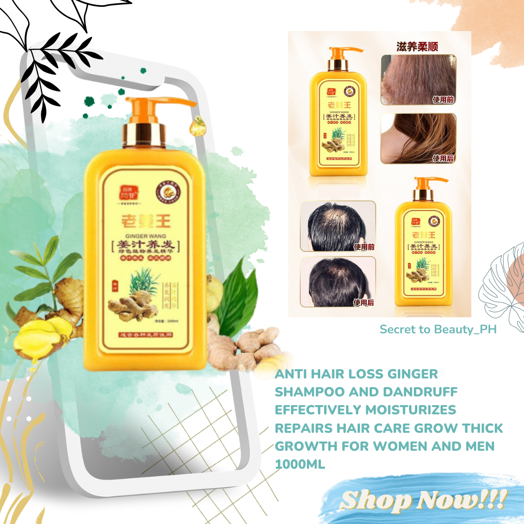 BEST SELLING GINGER WANG / KING OF GINGER Anti Hair Loss Ginger Shampoo