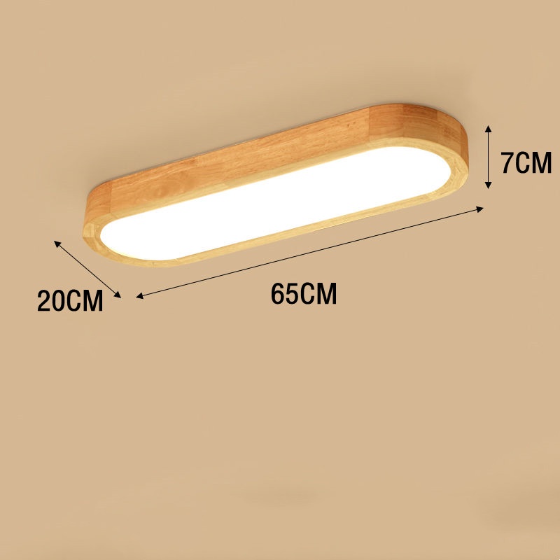 Japanese LED Ceiling Light Pinus Wooden Ceiling Light Living Room Bedroom Study Lighting - View #4