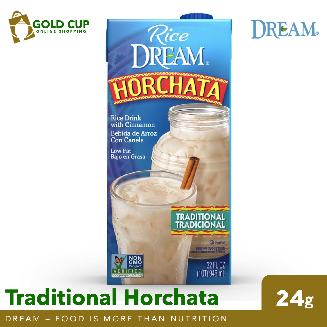 Rice Dream Horchata Traditional 946ml (Low Fat - Cholesterol Free ...