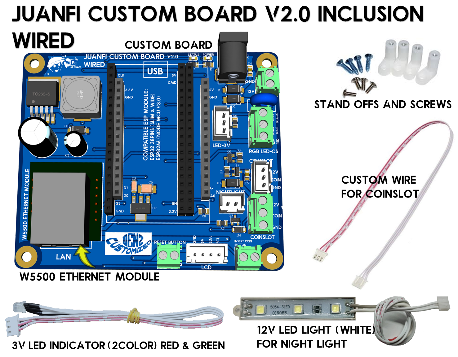 JuanFi Custom Board (wired) Lazada PH