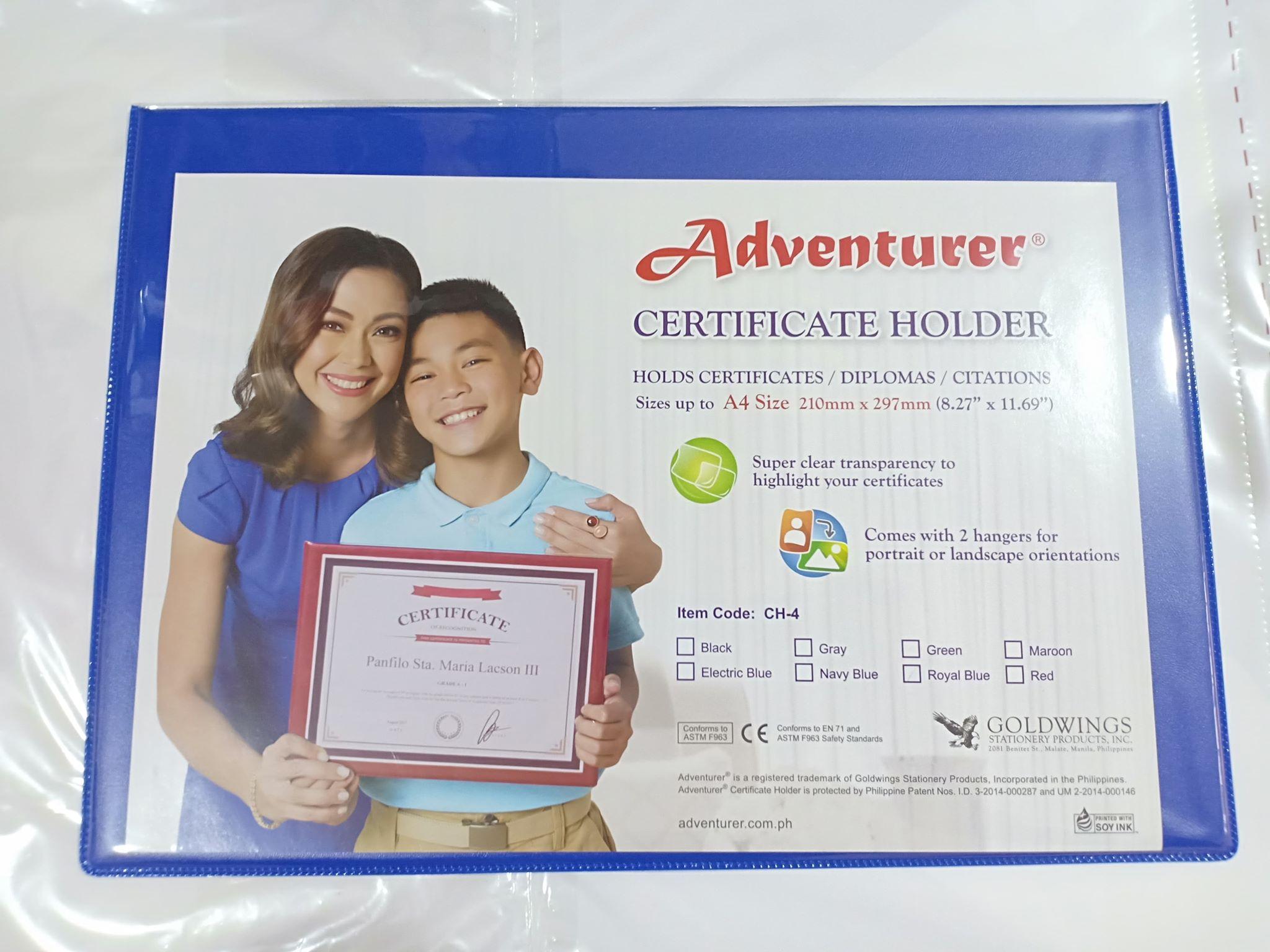 Adventurer Certificate Holder Diploma Holder A4 Size (8 27 x 11 69 ) by