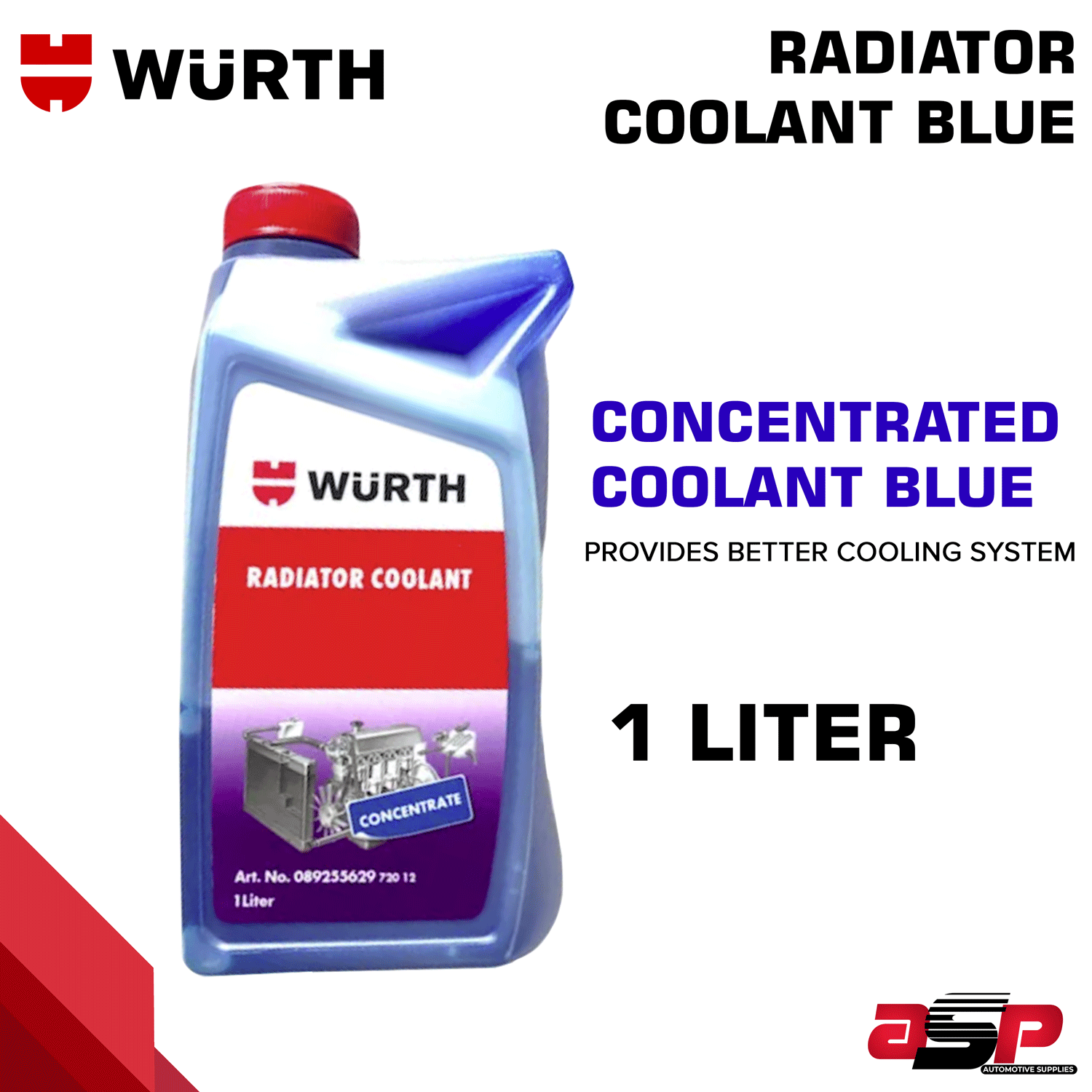 WURTH Concentrated Radiator Coolant Blue 1 Liter Lazada PH