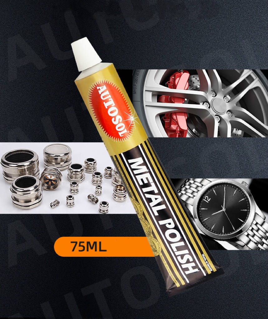 Autosol Metal Polish 75ml for Car Metal Chrome Copper Cleaning