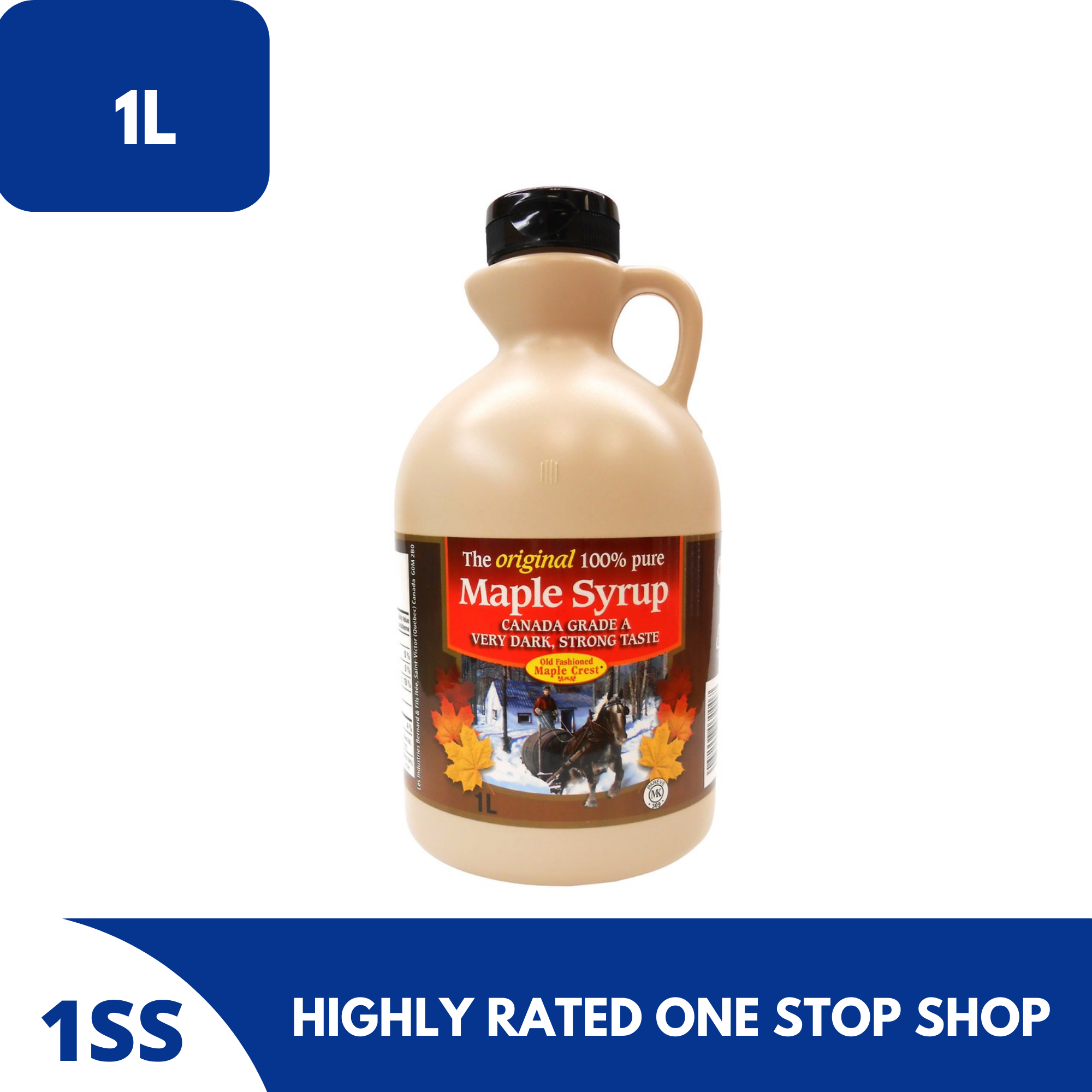 Old Fashioned Maple Crest Original 100 Pure Maple Syrup, Grade A, Very Dark, 1Liter Lazada PH