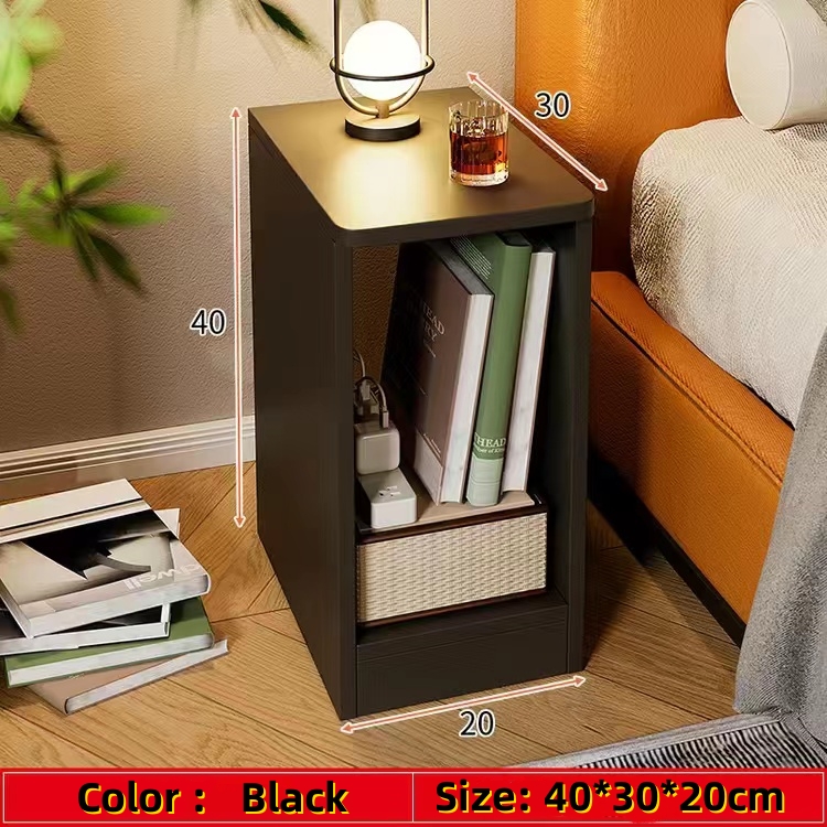 SLAMP Nordic Concise Modern Bedside Tables Solid Wood Bedroom Storage