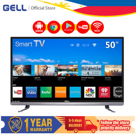 GELL 50" Smart TV with Ultra-slim Frameless Screen