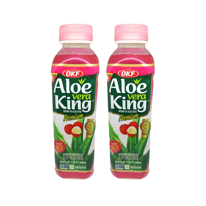 OKF Aloe Vera King Lychee Flavor Juice Drink 500ml x 2 Lazada PH