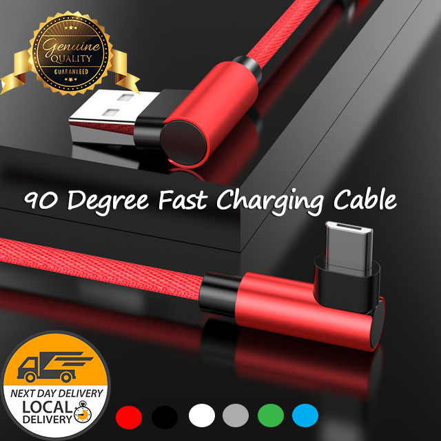 Cáp sạc nhanh 3a 1m/ 2m cáp dữ liệu bện nylon khuỷu tay 90 độ ios / android micro usb/type-c cho điện thoại android apple samsung/sony/xiaomi zweicx