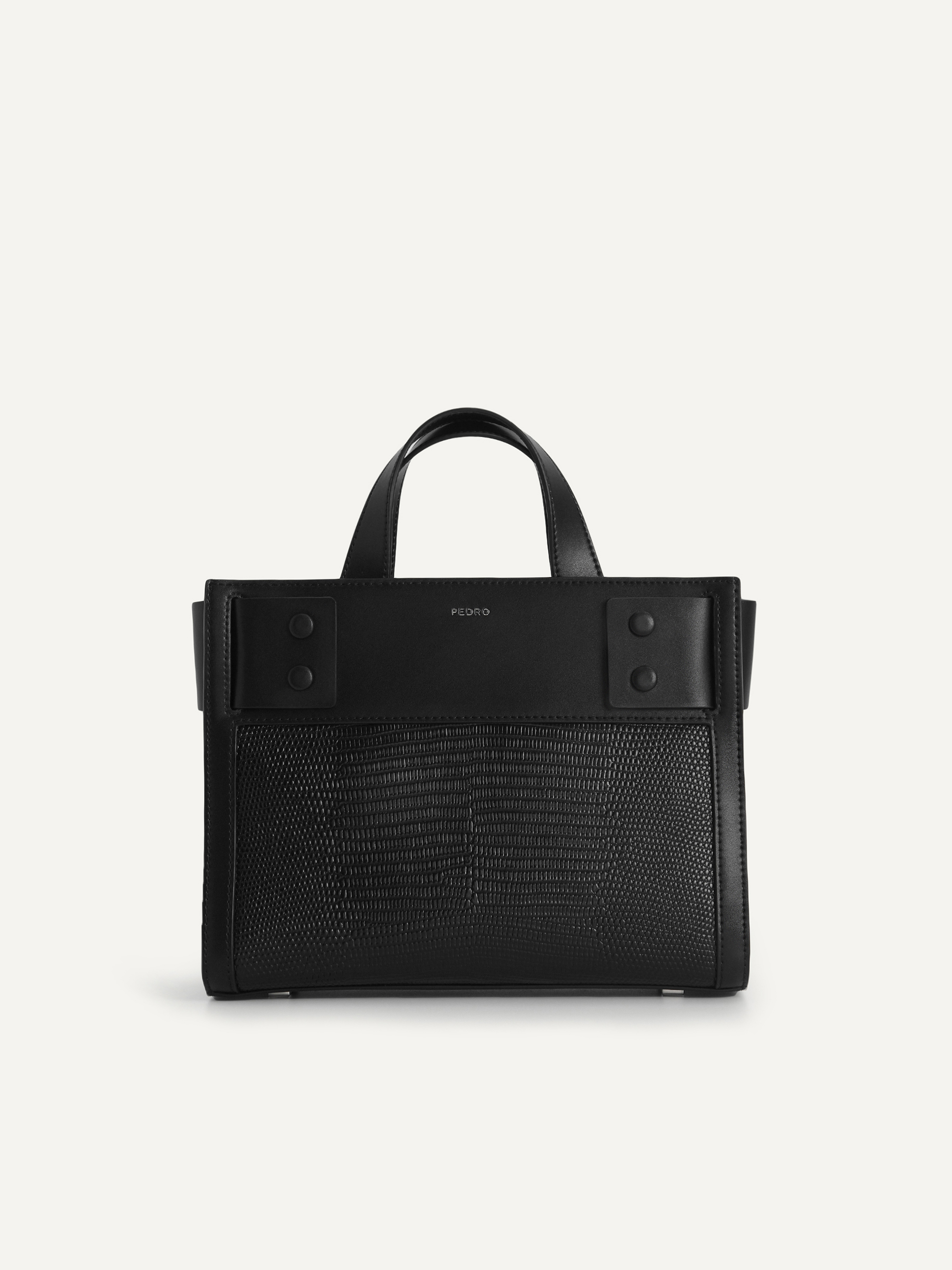 PEDRO LizardEffect Leather Top Handle Bag Lazada PH