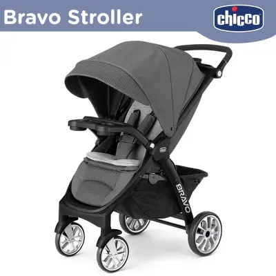 Chicco Bravo Stroller Limited Edition (Best Stroller for Baby Boy, Stroller for Baby Girl) - Coal