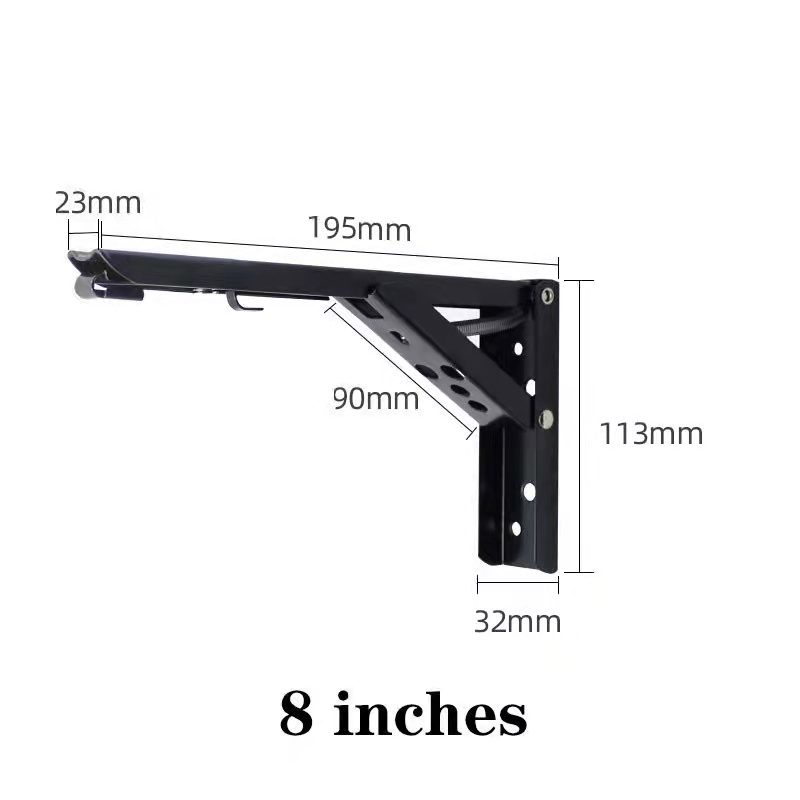 GM.1 pair Folding Shelf Brackets Heavy Duty Steel Collapsible Shelf