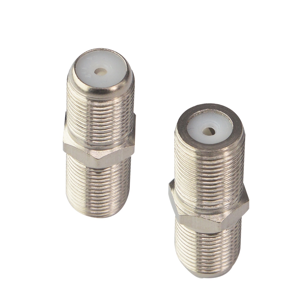 2 PCS F Type RF Coax Coaxial Barrel Connectors RG6 Extension Adapter F