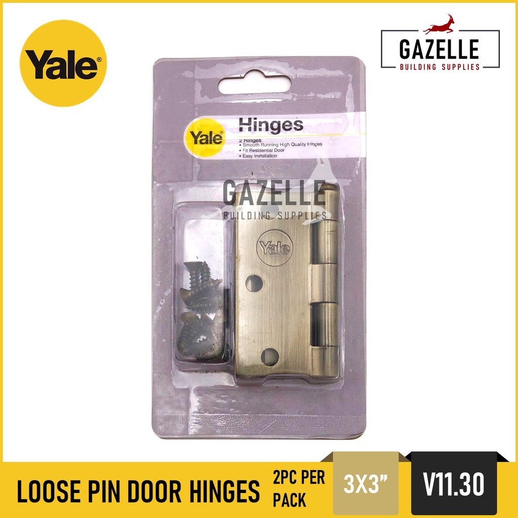 Yale Door Loose Pin Hinges Heavy Duty Door Hinges Antique Brass V11