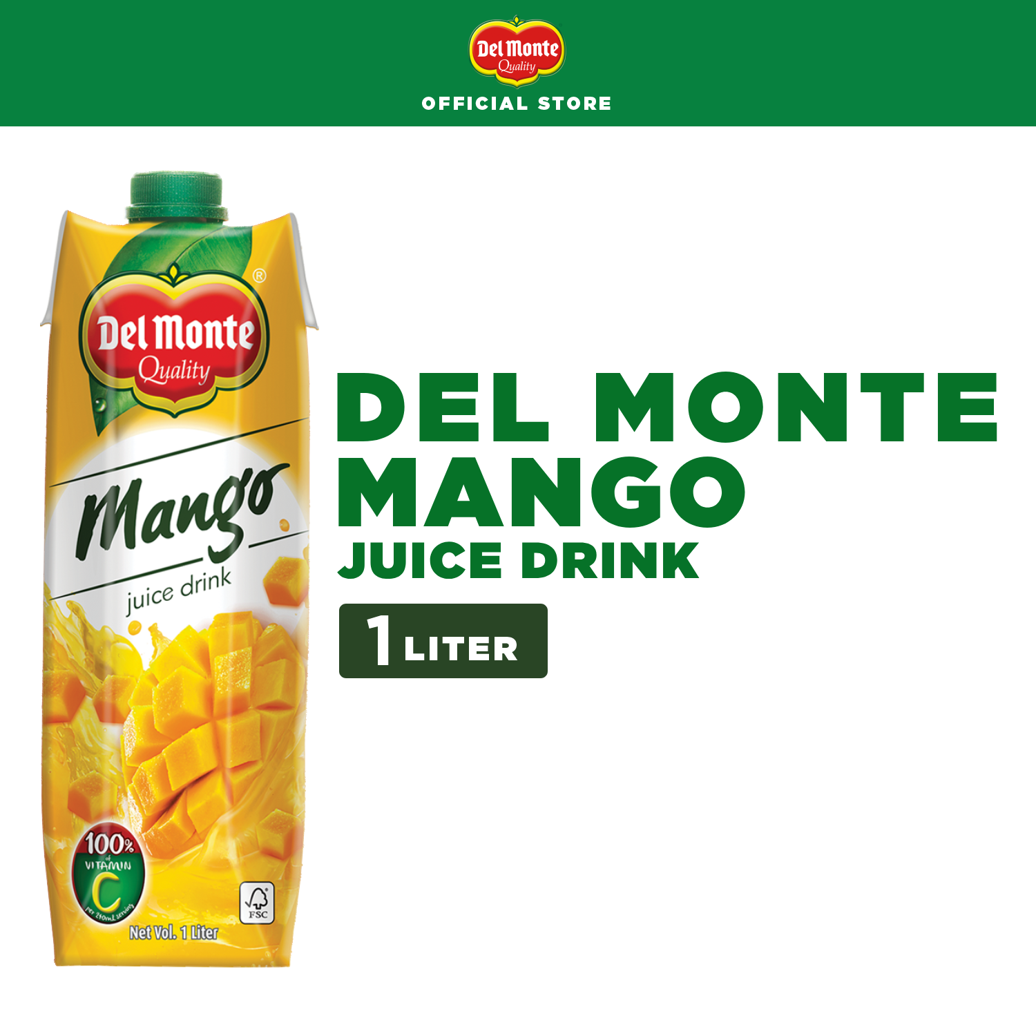 DEL MONTE Mango Juice Drink with All-natural Sweetness 1L Tetra