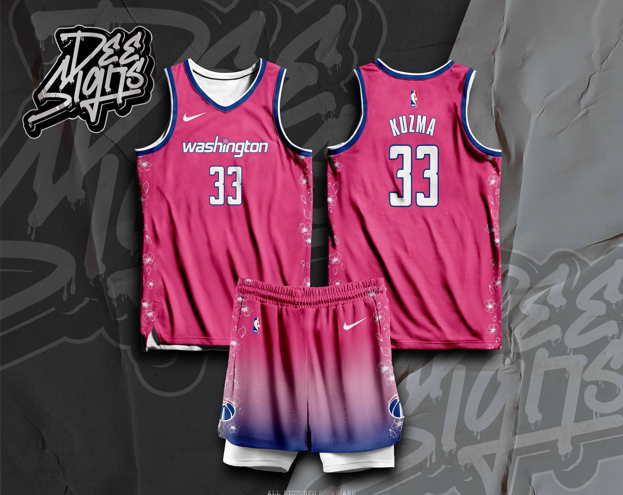 wizards pink jersey design