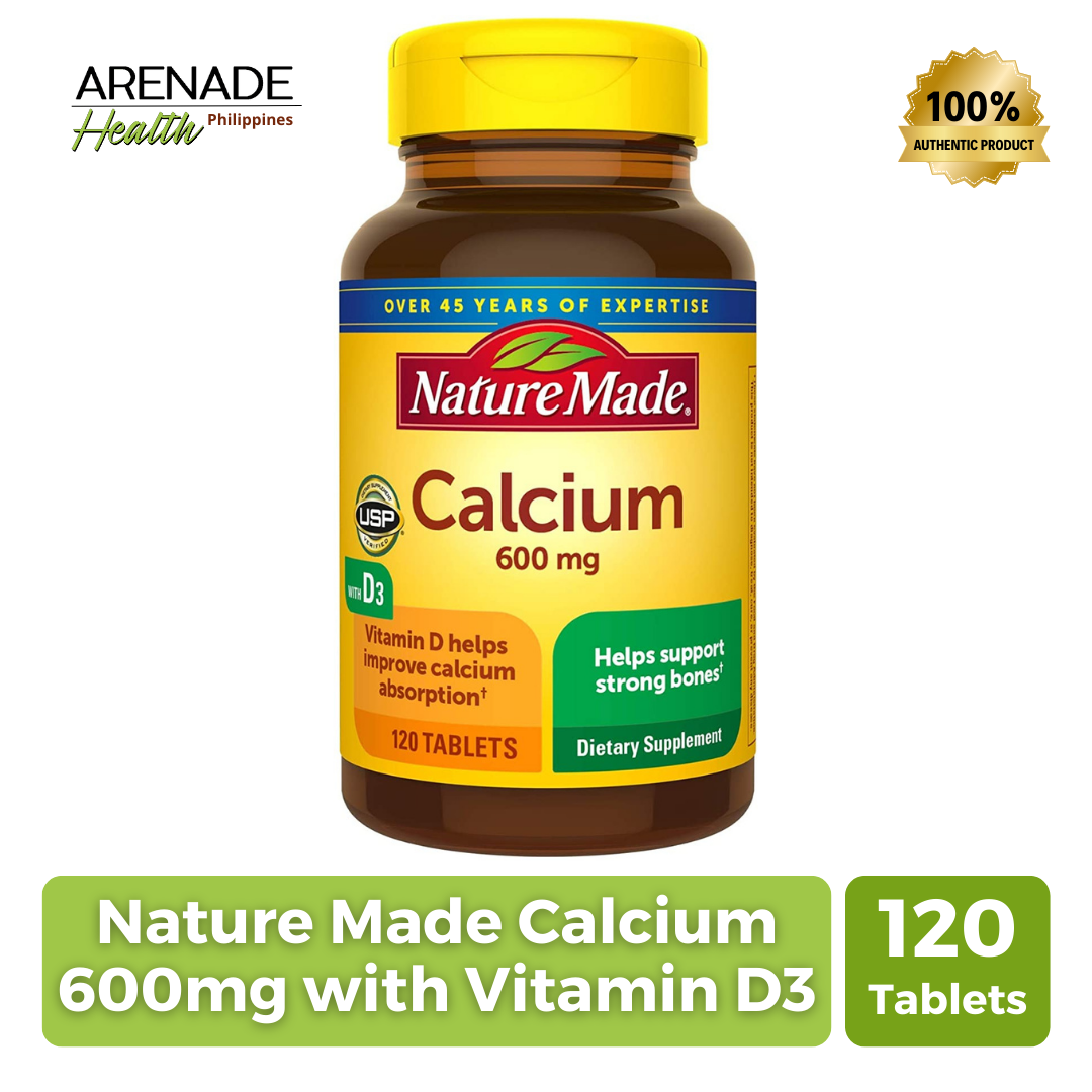 Nature Made Calcium 600 mg with Vitamin D3 120 Tablets Lazada PH