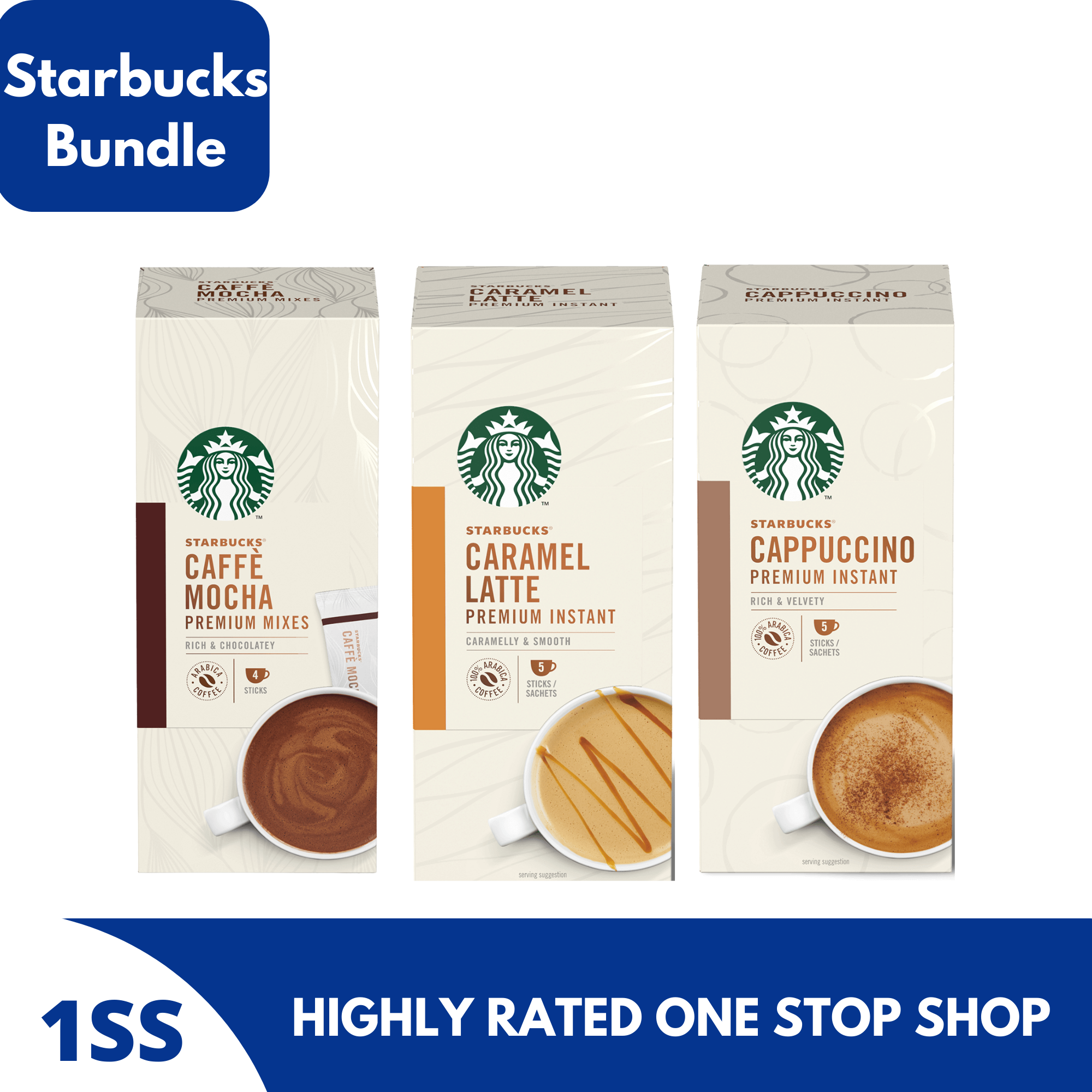 Starbucks Premium Instant Coffee (Cappuccino, Mocha & Caramel) | Lazada PH