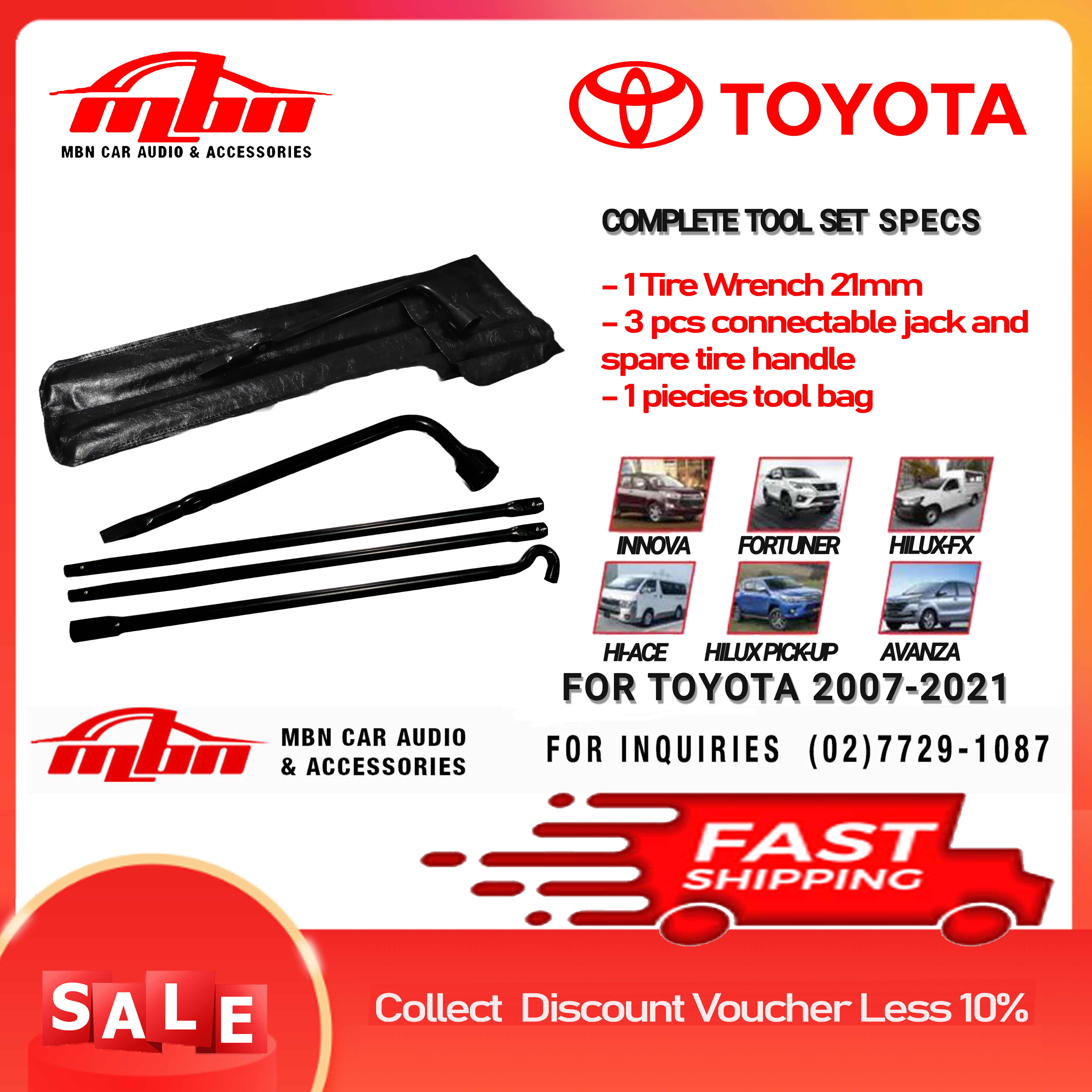 ELEVO Complete Tool Set for Toyota HiAce, Avanza, Innova, Fortuner