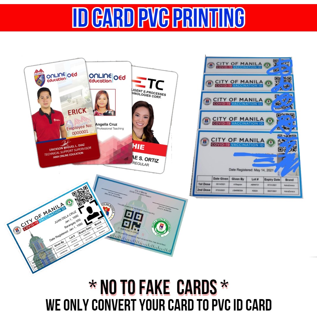 Pvc Id Printing Any Kind Of Id S Lazada Ph