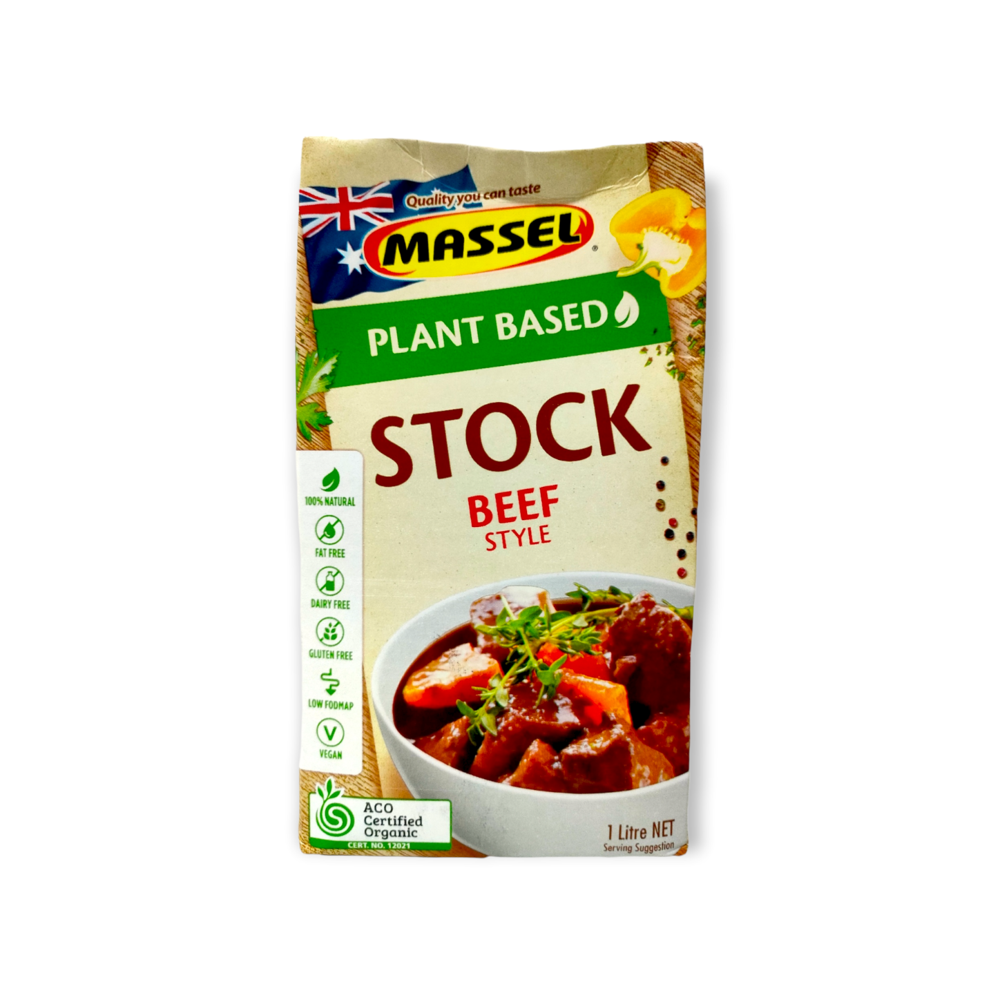 (Australia) Massel Organic Plant Based Stock. Beef Style. 1 liter