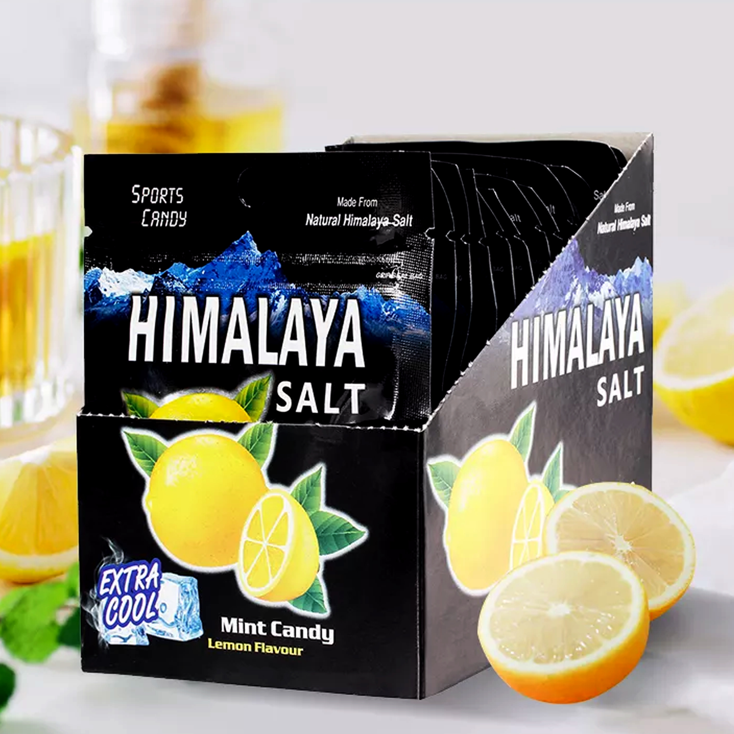 Candy Himalaya Ginger Salt Lemon Mints Throat Soothing 8 Packs NEW Flavor