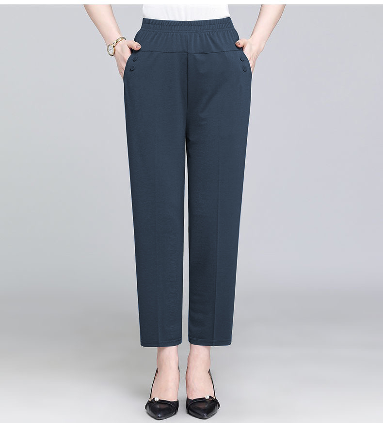 Ginza6 Plus size mom pants comfortable fit casual for middle-aged and old  people 9123#