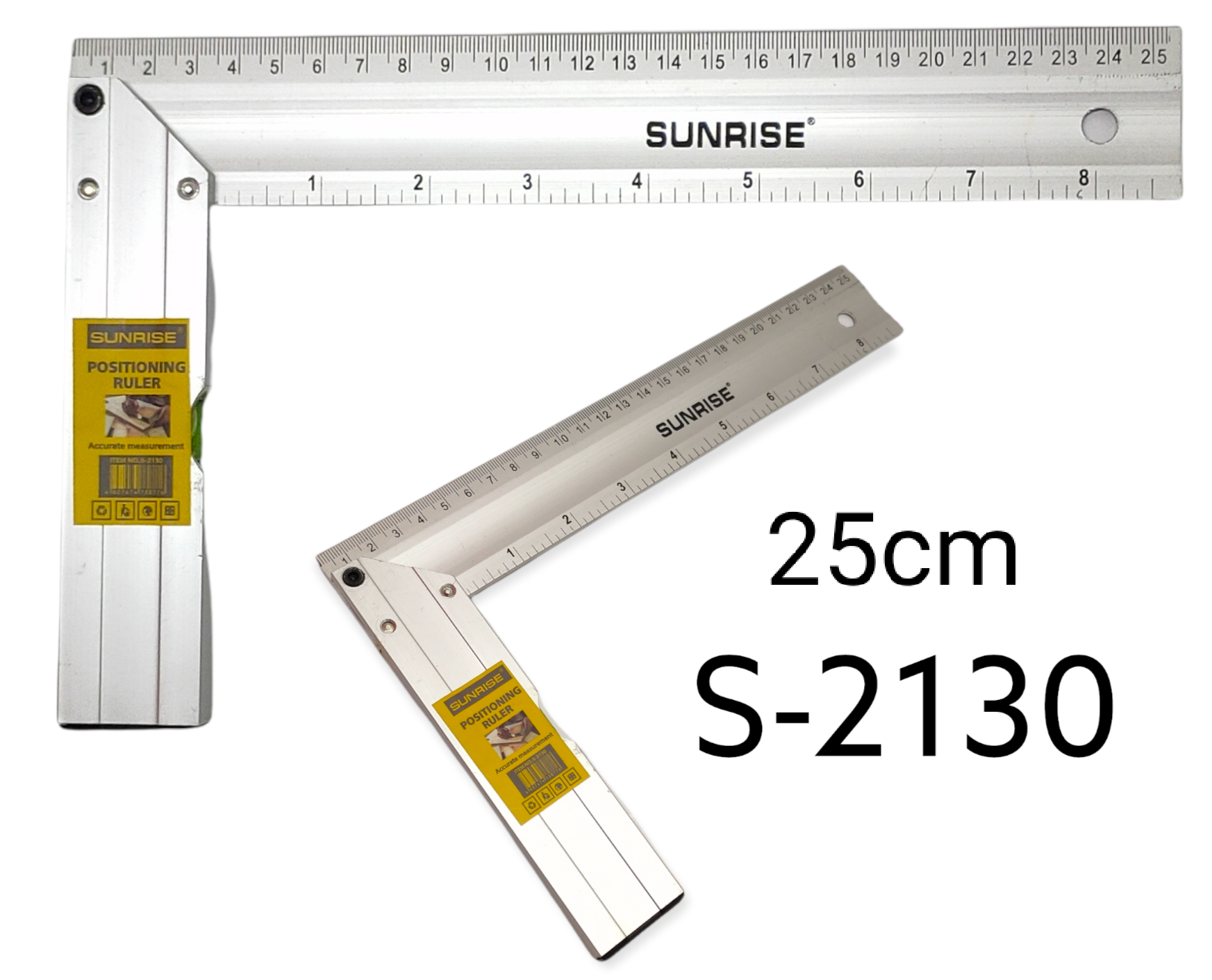 Sunrise Aluminum Positioning Ruler/ SQUALA 25cm,30cm,35cm,40cm(sold per ...
