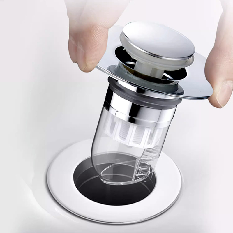 Bathroom Sink Stopper Drain Plug Pop-up drain filter with Basket ...