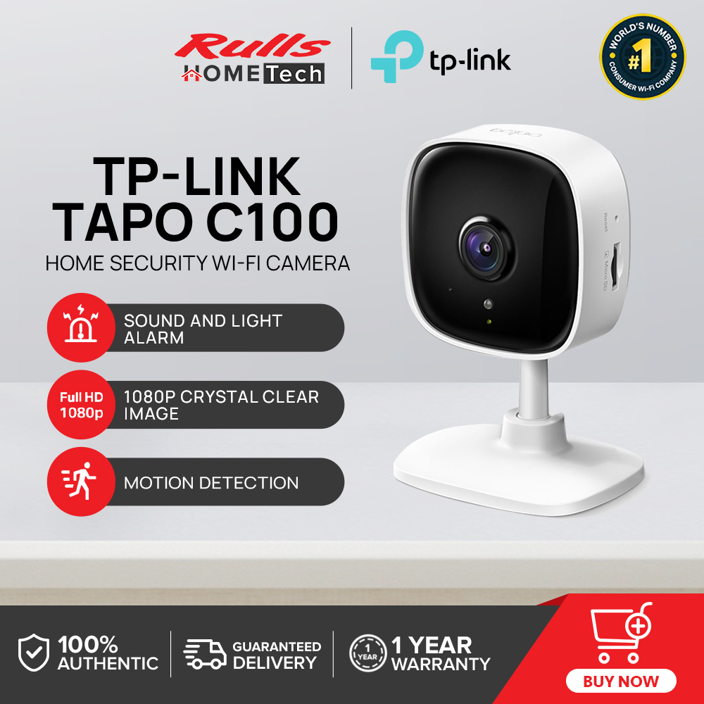 TPLink Tapo C100 Home Security WiFi Camera 2 MP 1080P HD Baby