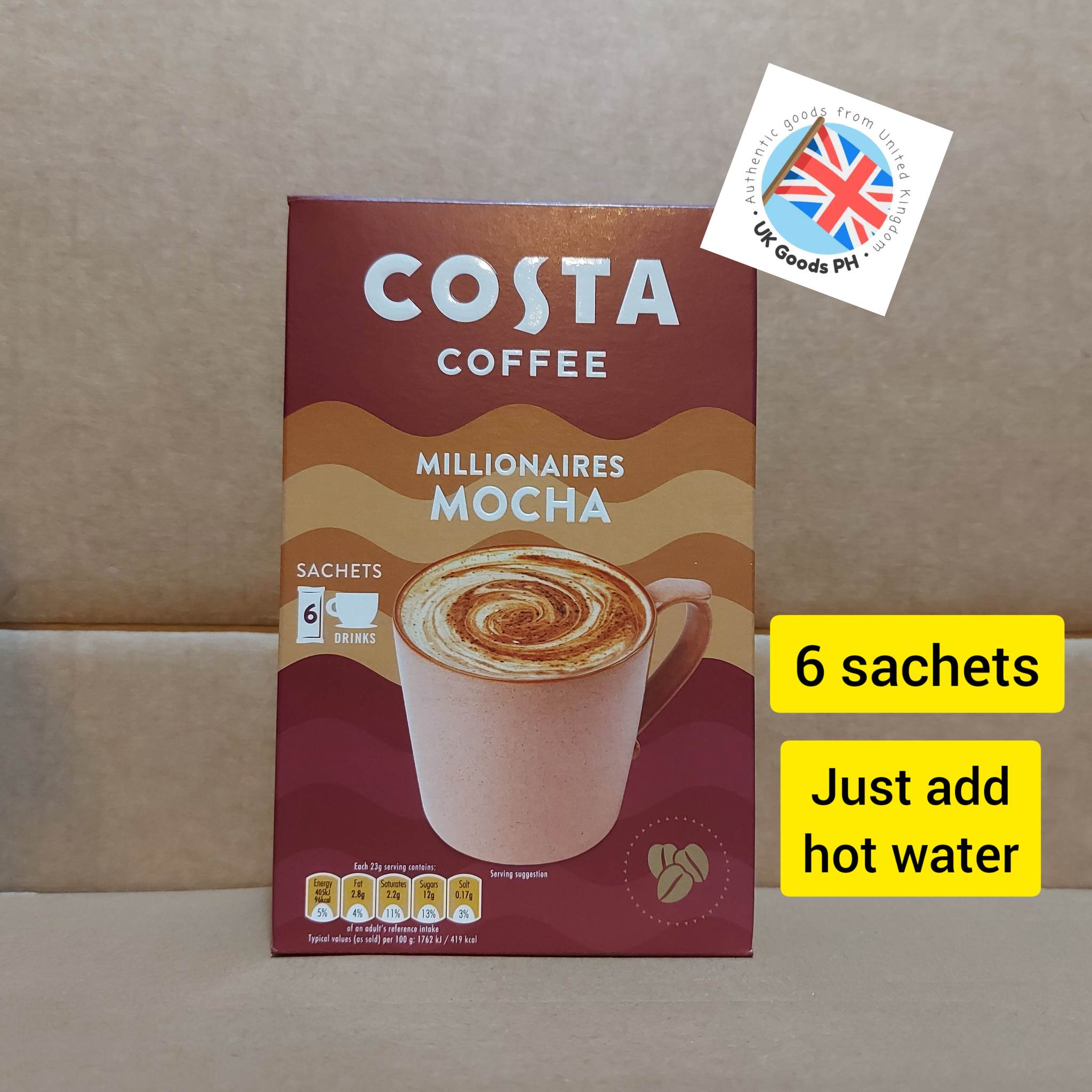 COSTA INSTANT COFFEE HOT DRINK 6 sachets per box Lazada PH