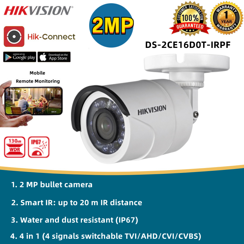 Hikvision CCTV 2MP Full HD Bullet Camera CCTV Camera Wired Outdoor ...