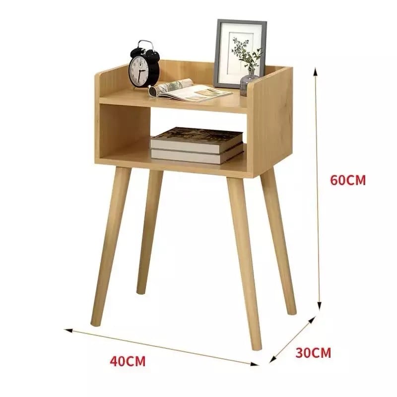 Modern 2 Layers Bedside Table Minimalist Home Bedside Table Desk Side