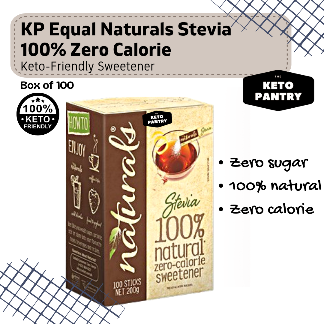 Keto Friendly Equal NATURALS with Stevia 100 sticks (Low Carb Ketogenic Diet Diabetic