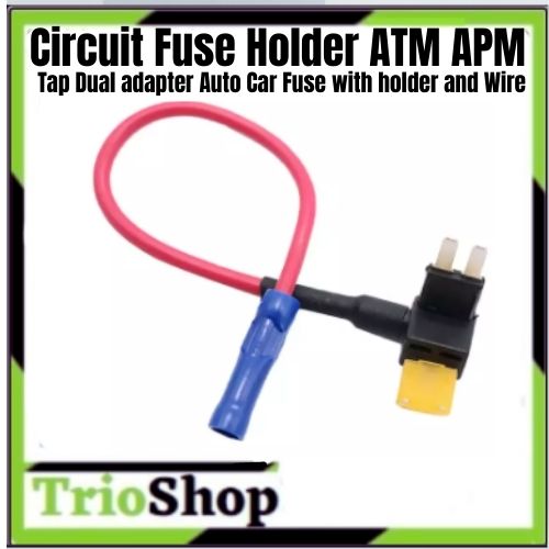 Lowprofile Mini FUSE Add Circuit Fuse Holder ATM APM Blade Tap Dual