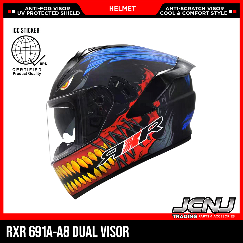 JCNJ Motorcycle Helmet RXR 691A-A8 Full 