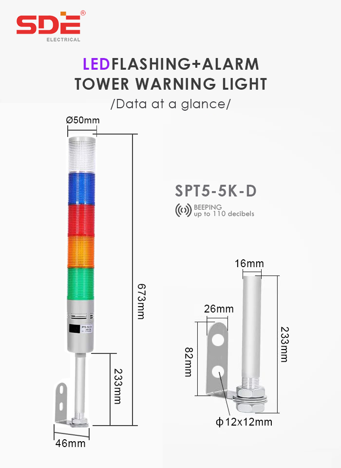 SDE LED FLASHING+ALARM TOWER WARNING LIGHT Lazada PH