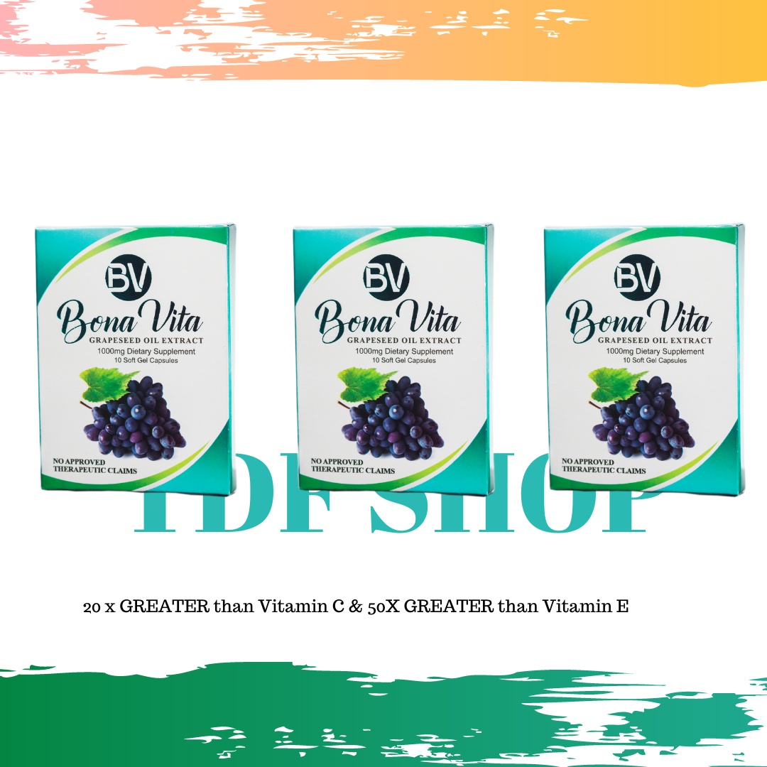 Grape Seed Oil Extract Bonavita (30 Gel Capsules ) 1,000 mg / Gel