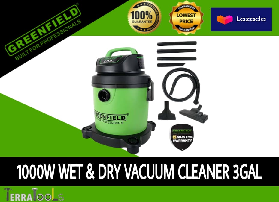 Greenfield Vacuum Cleaner 10L/3 Gal Wet & Dry Lazada PH