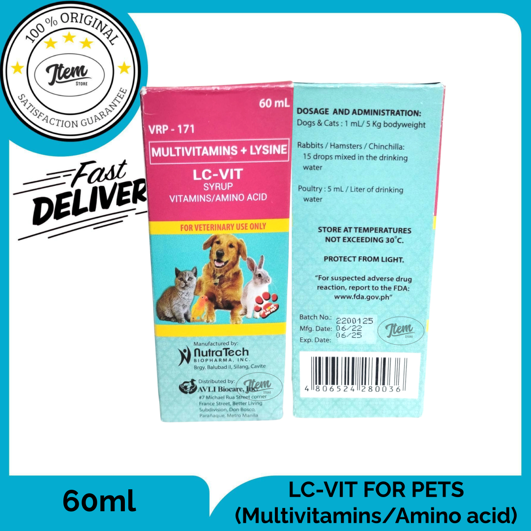 LCVIT Multivitamins Syrup for Pets 60ml Lazada PH