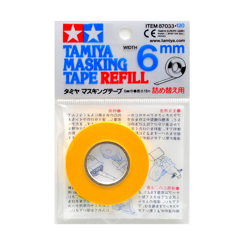 TAMIYA 87033 ing Tape Refill 6mm Model Tapes for Spraying Coloring ...