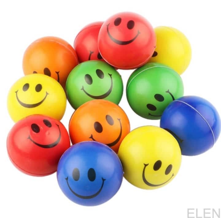 6.3cm Stress Ball Novetly Emoji Squeeze Ball Exercise Stress Ball PU Rubber FZN 