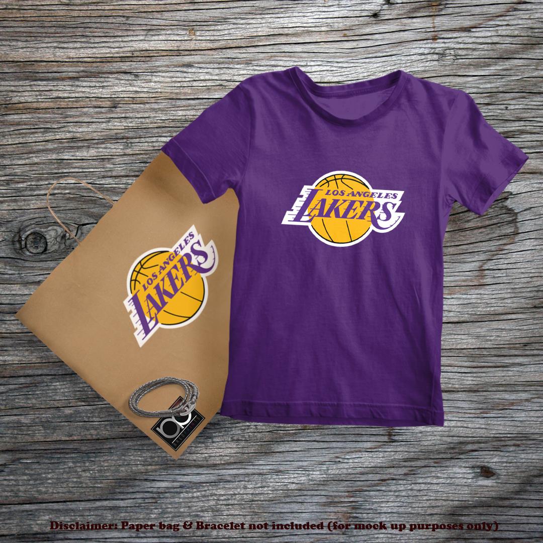 Youth Purple Los Angeles Lakers Primary Logo T-Shirt