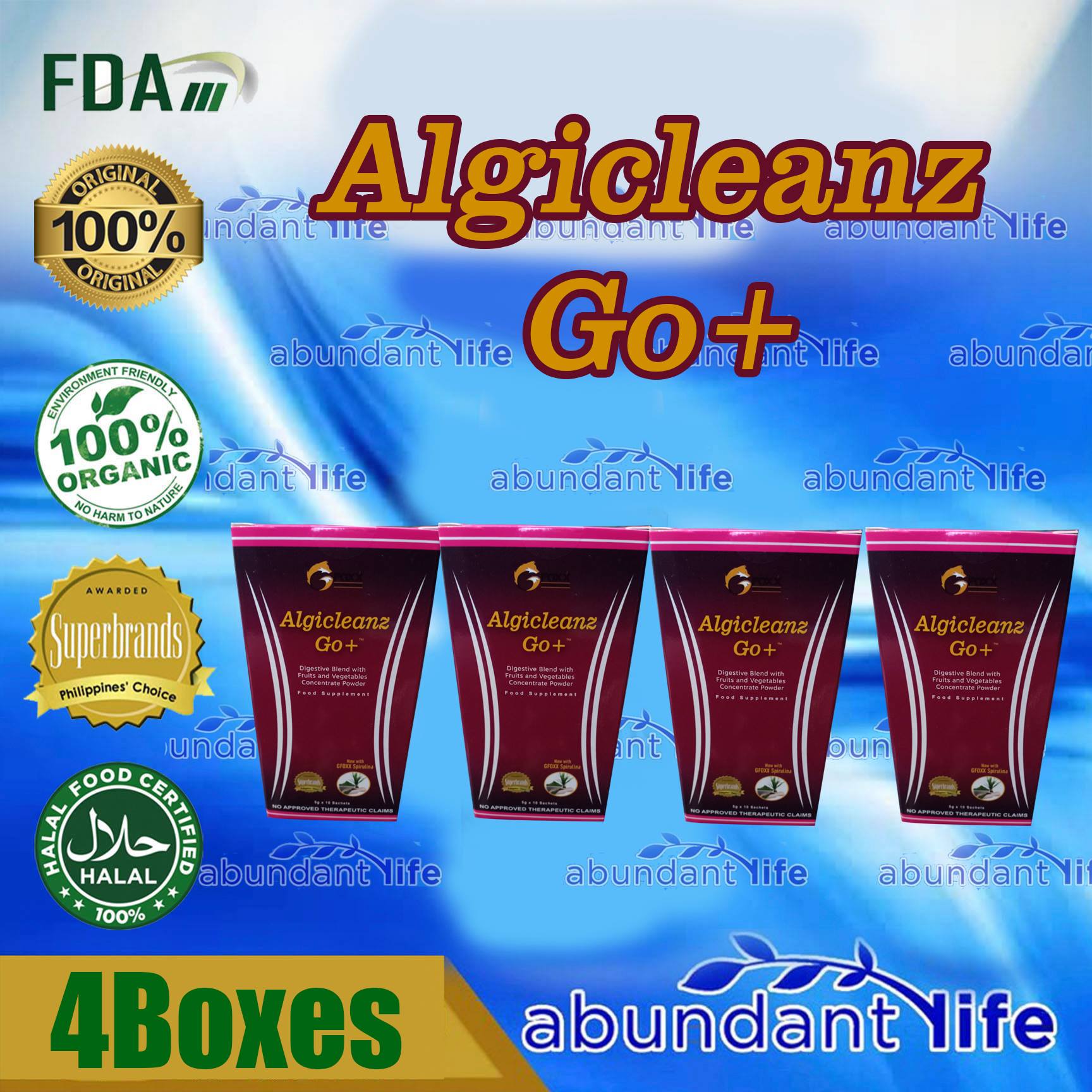 4 Box ALGICLEANZ GO+ Digestive Blend with Fruit and Vegetables