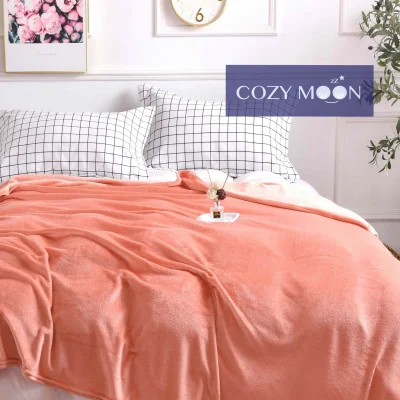 Cozy Moon Double Size 150*200cm Blanket/ Kumot Plain Color